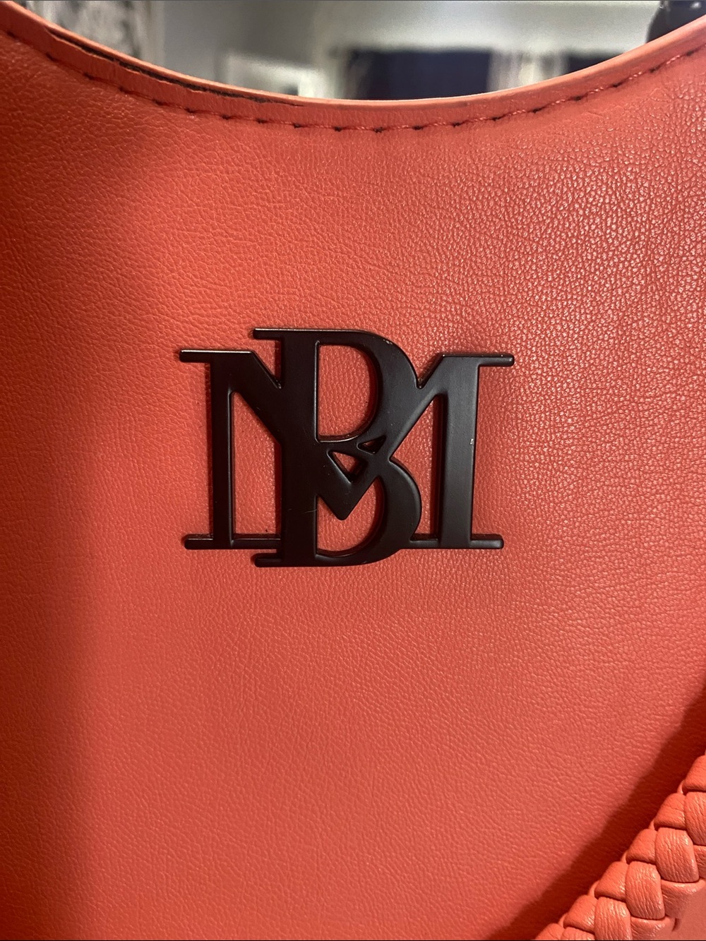 Badgley Mischka Coral Structured Tote with Braided Handle Women - Picture 9 of 12